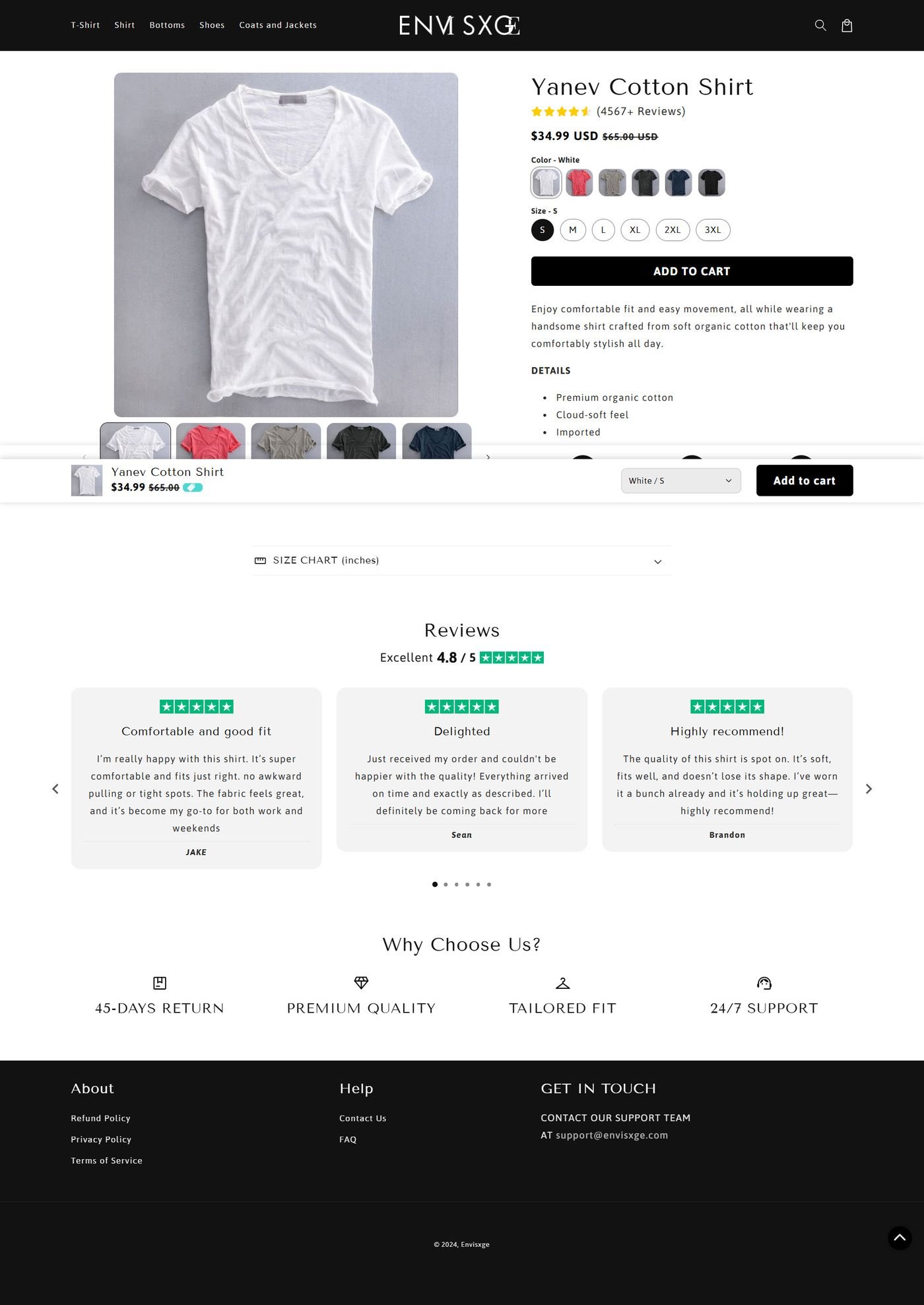 Envisxge — Product detail and merchandising