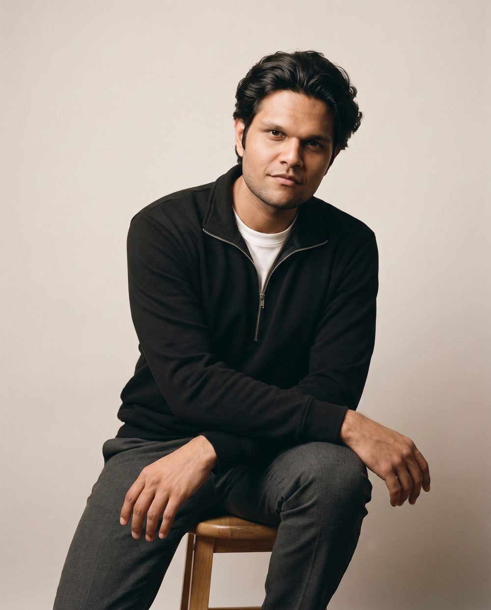 Nik, seated